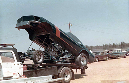 69 Mustang on the hauler